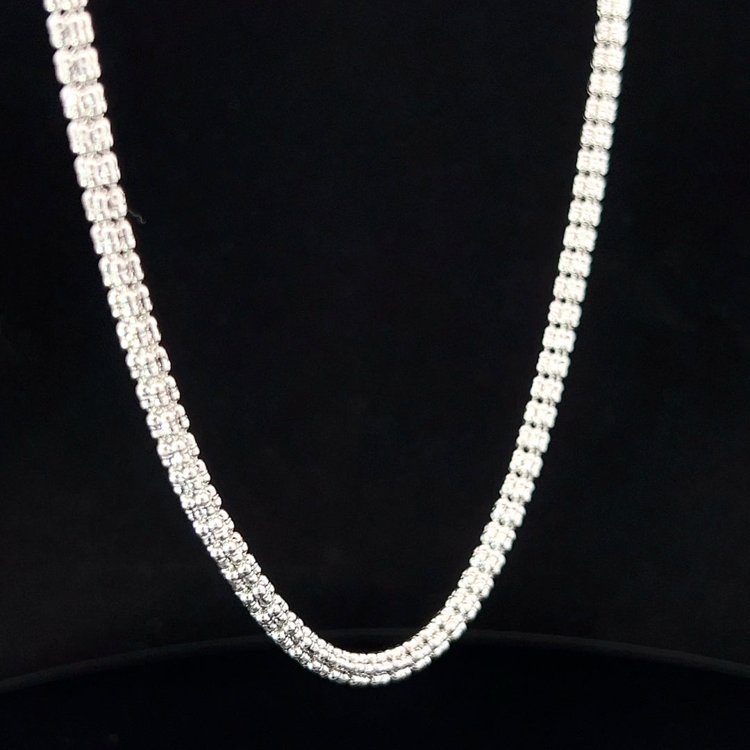 14k White gold Ice chain