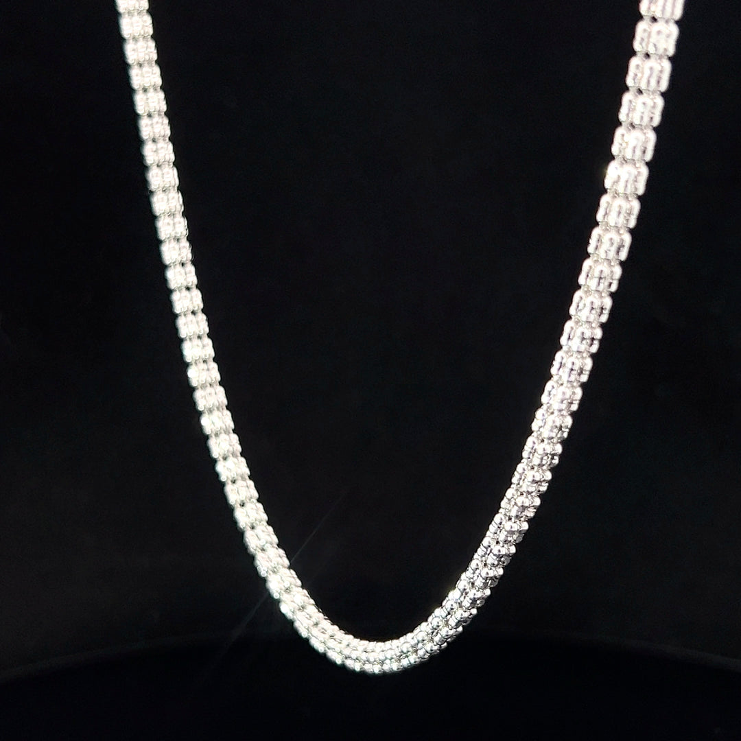 14k White gold Ice chain