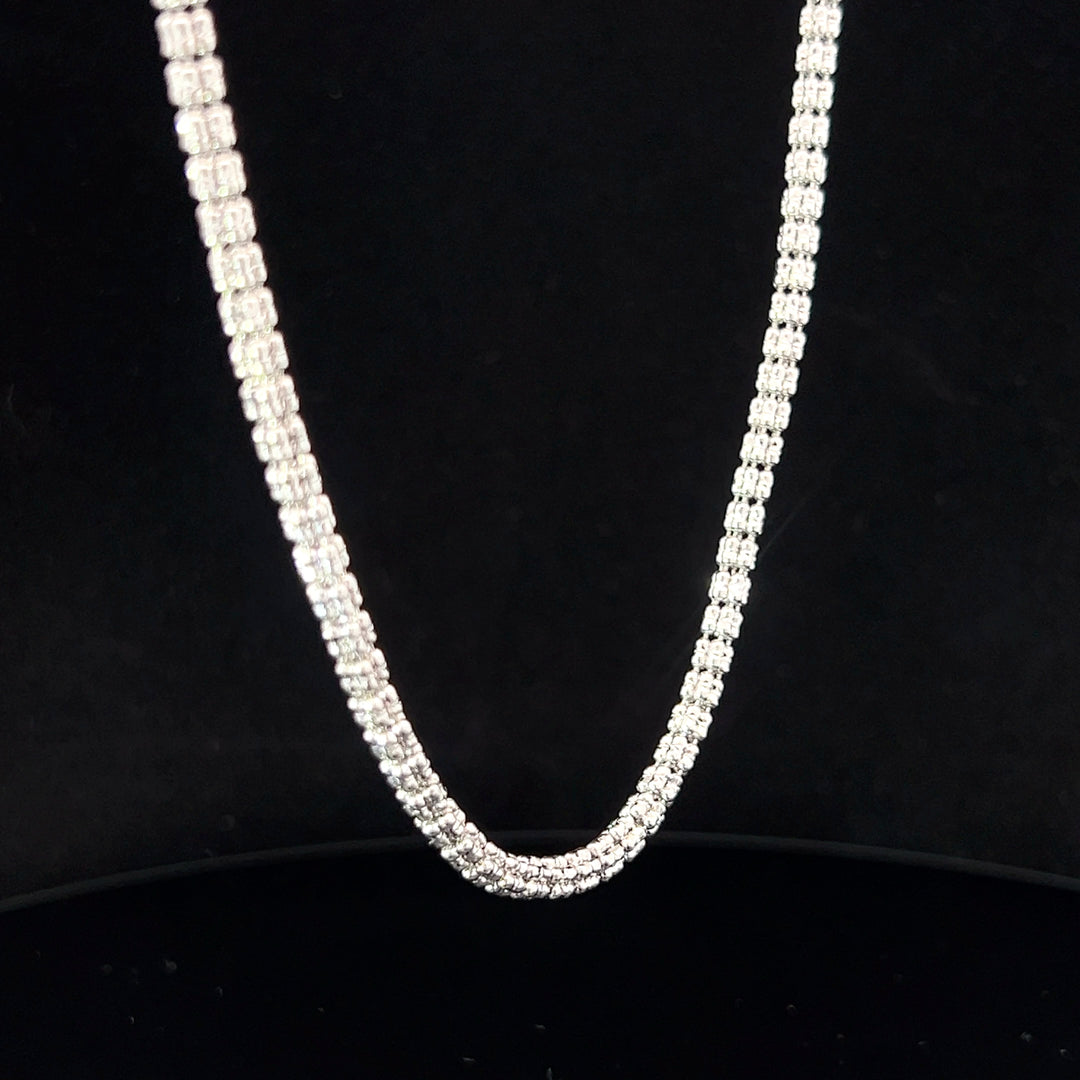 14k White gold Ice chain