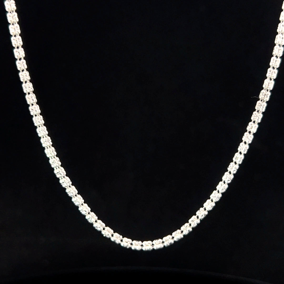 14k White gold Ice chain