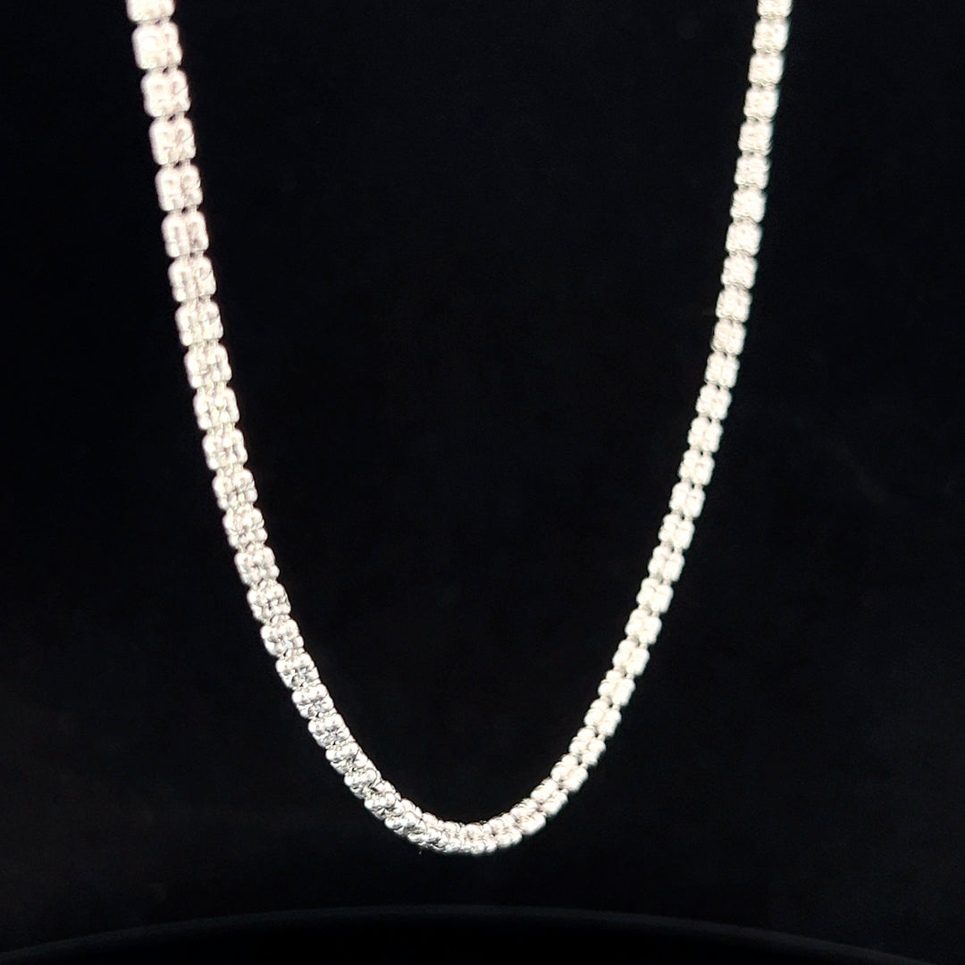 14k White gold Ice chain