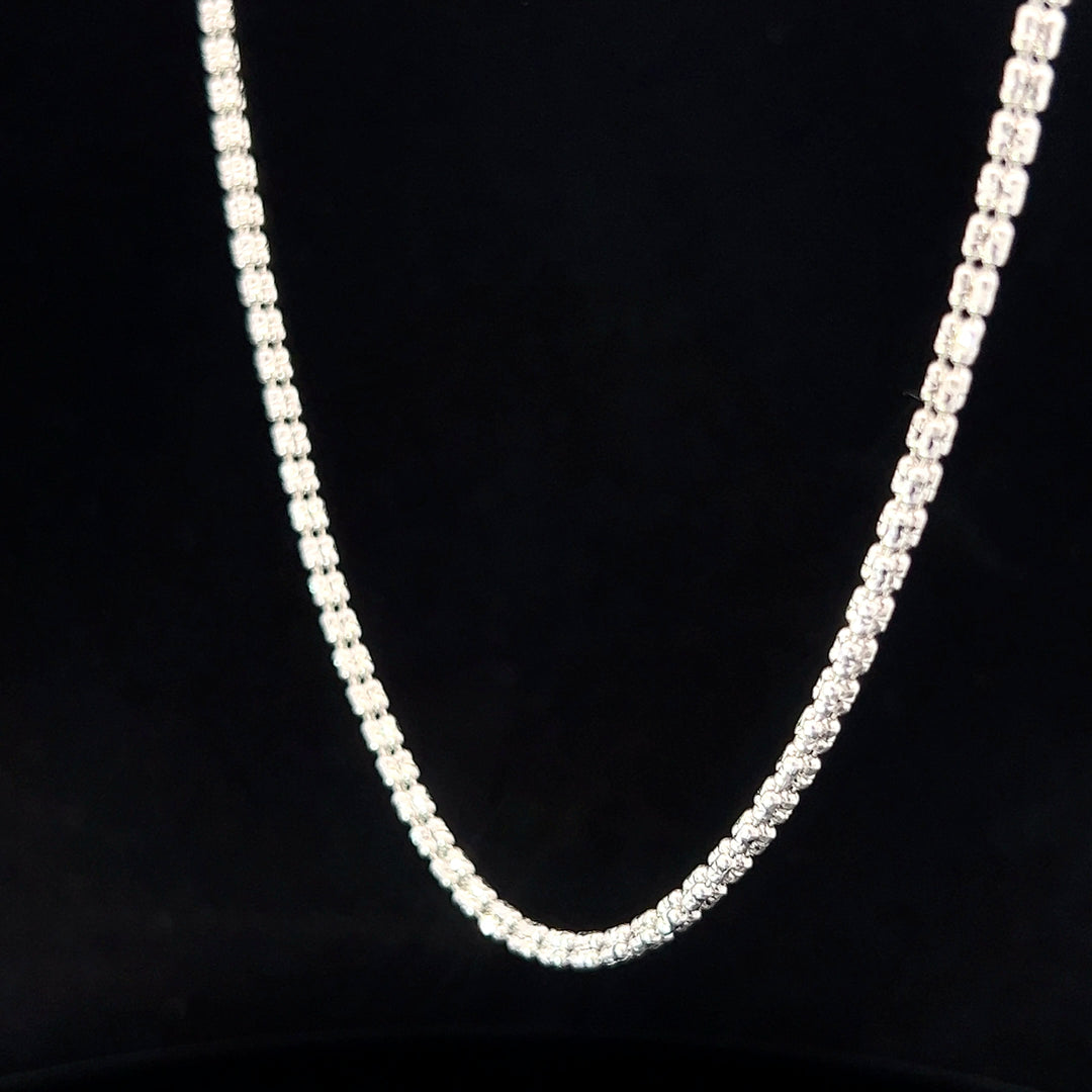 14k White gold Ice chain