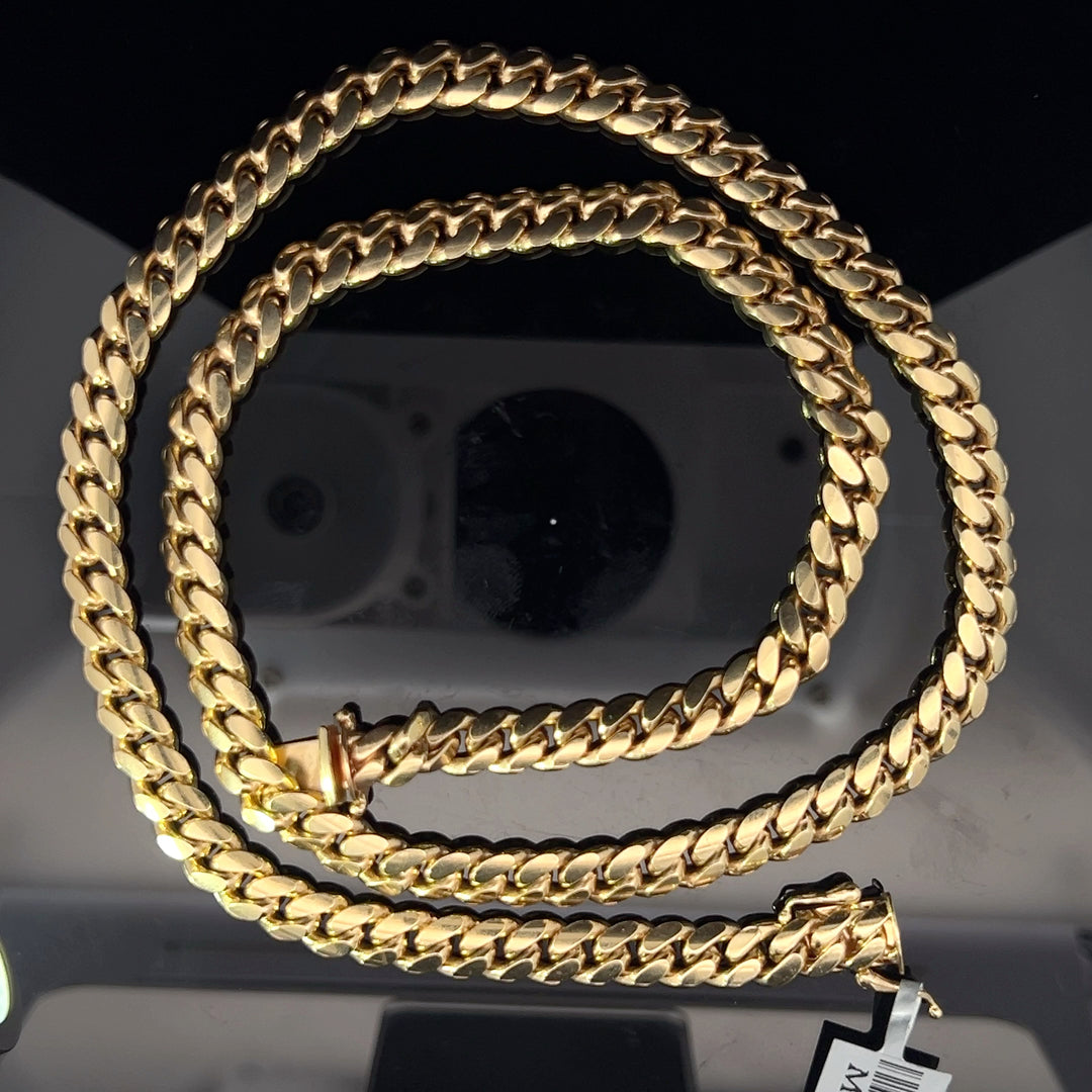 14k solid gold Miami Cuban Chain