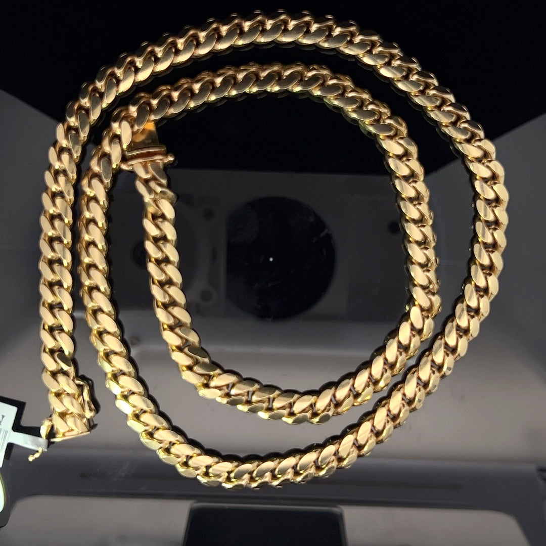 14k solid gold Miami Cuban Chain