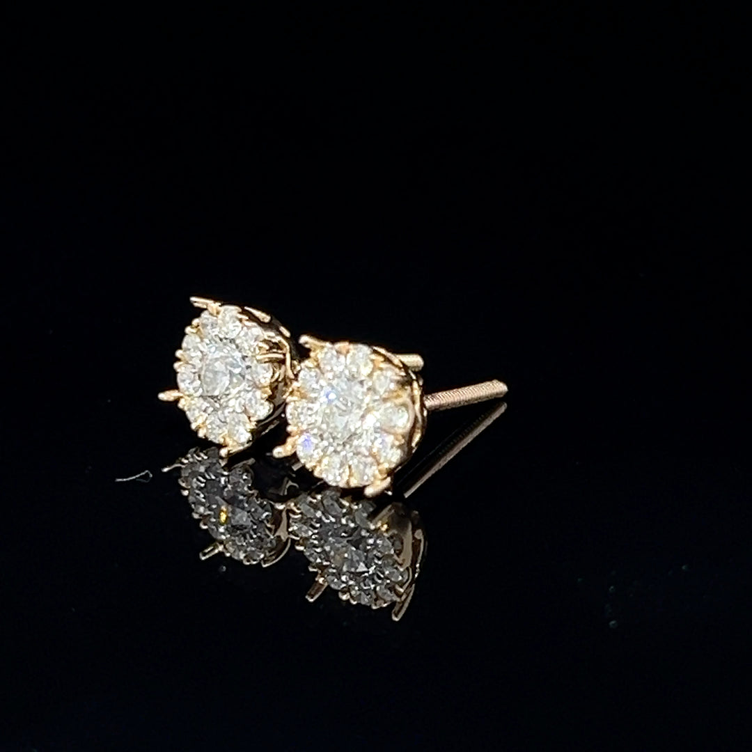 14k yellow gold diamond earrings