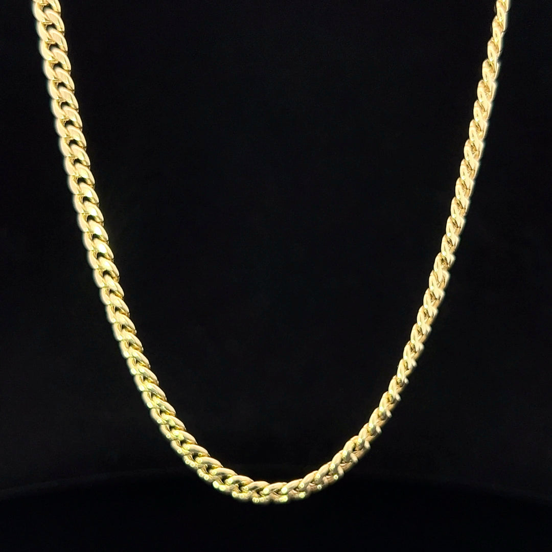 14k yellow gold cuban chain