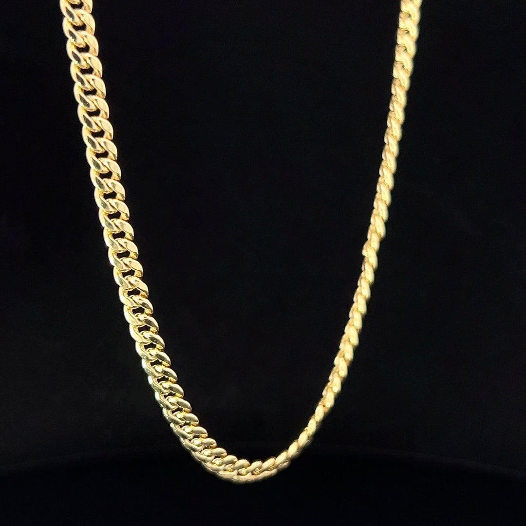 14k yellow gold cuban chain