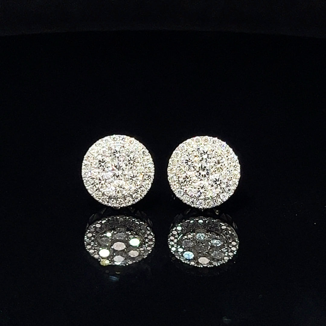 14k white gold diamond Earrings