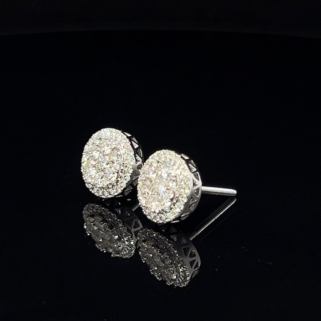 14k white gold diamond Earrings