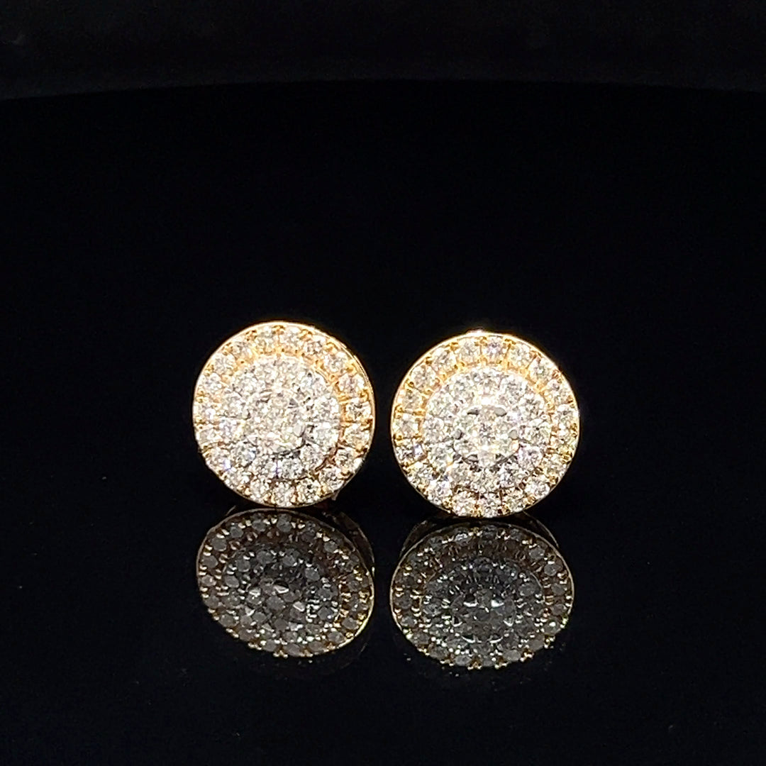 14k yellow gold diamond Earrings