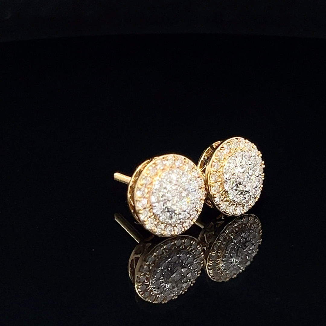 14k yellow gold diamond Earrings