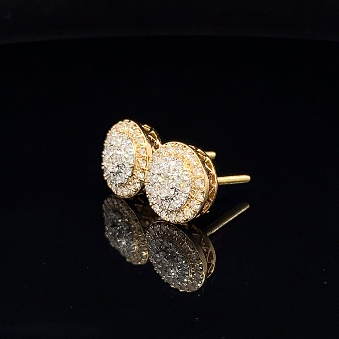 14k yellow gold diamond Earrings