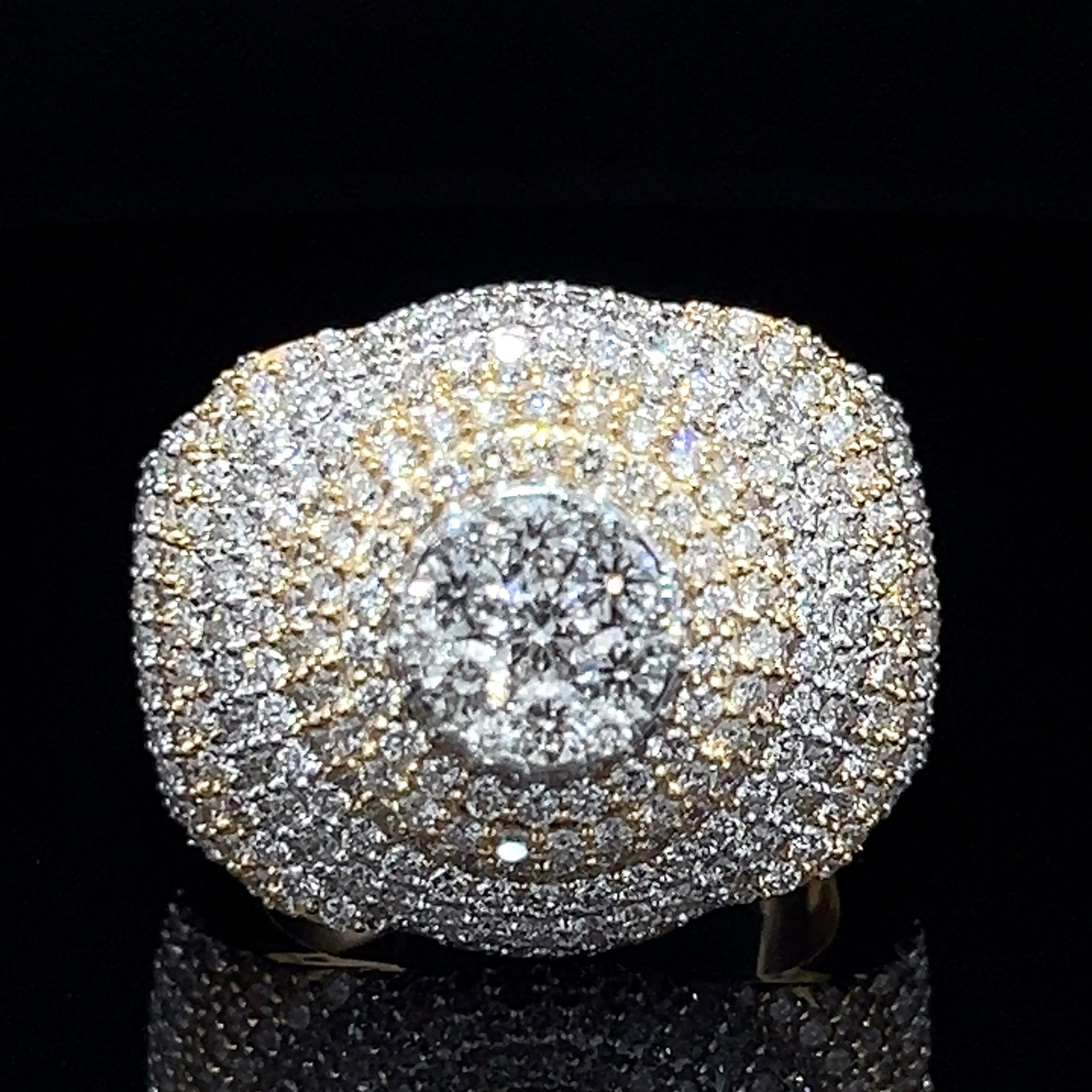 Solid Gold Diamond Cake ring