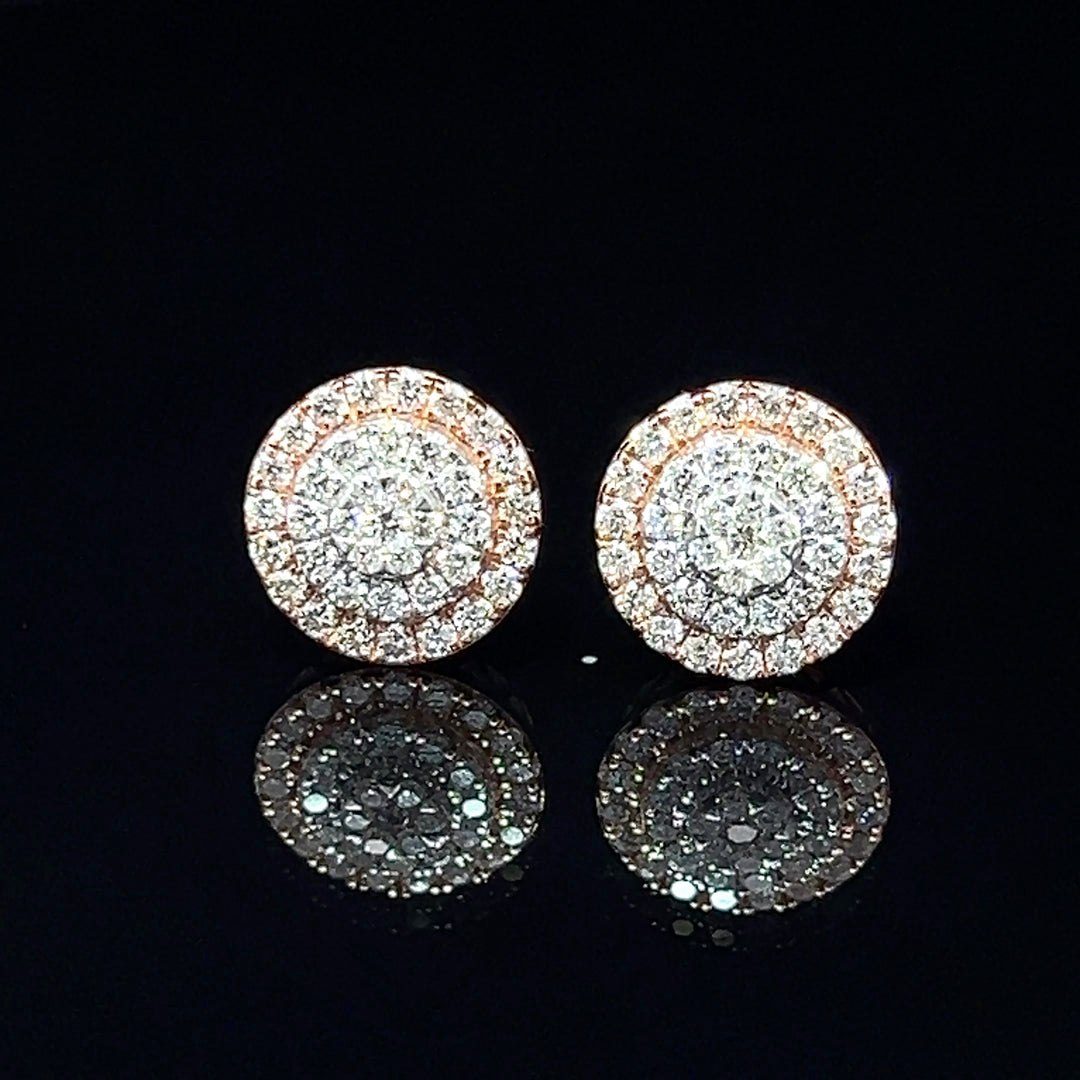 14k rose gold diamond Earrings