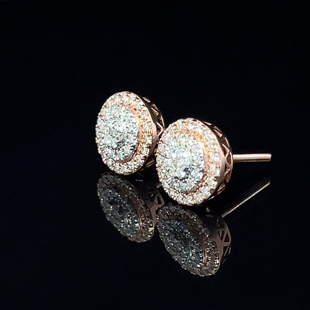 14k rose gold diamond Earrings