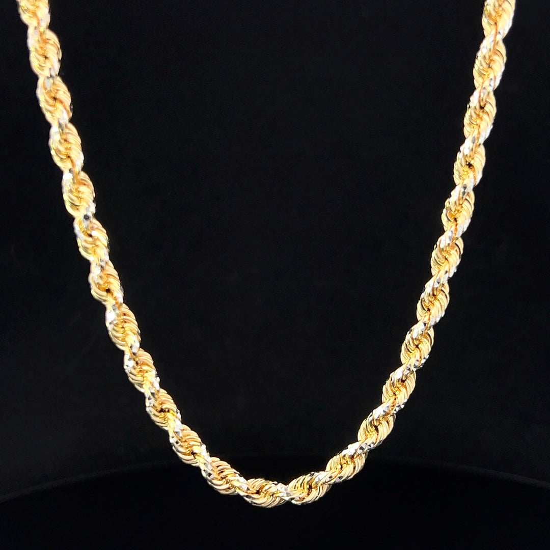 SOLID 14k GOLD ROPE CHAIN