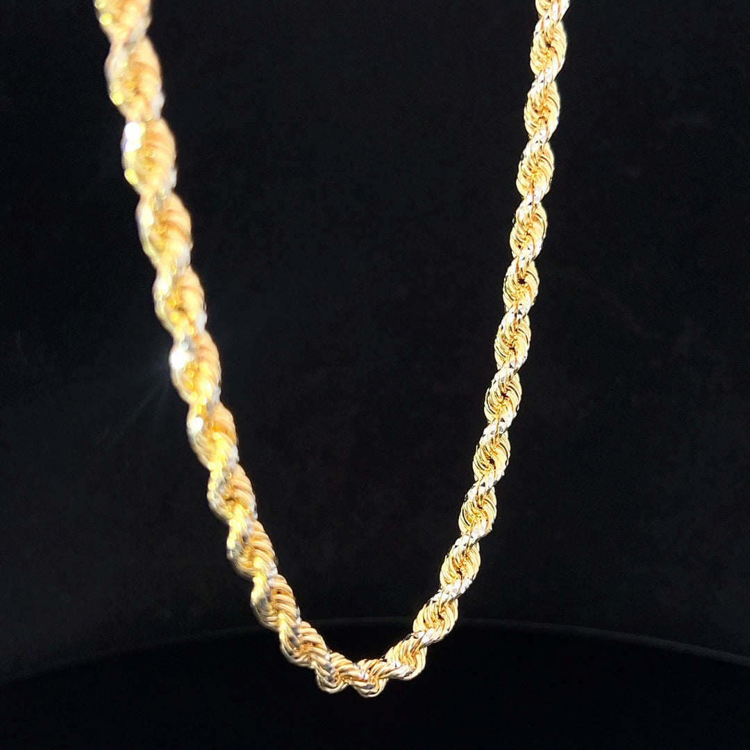 SOLID 14k GOLD ROPE CHAIN