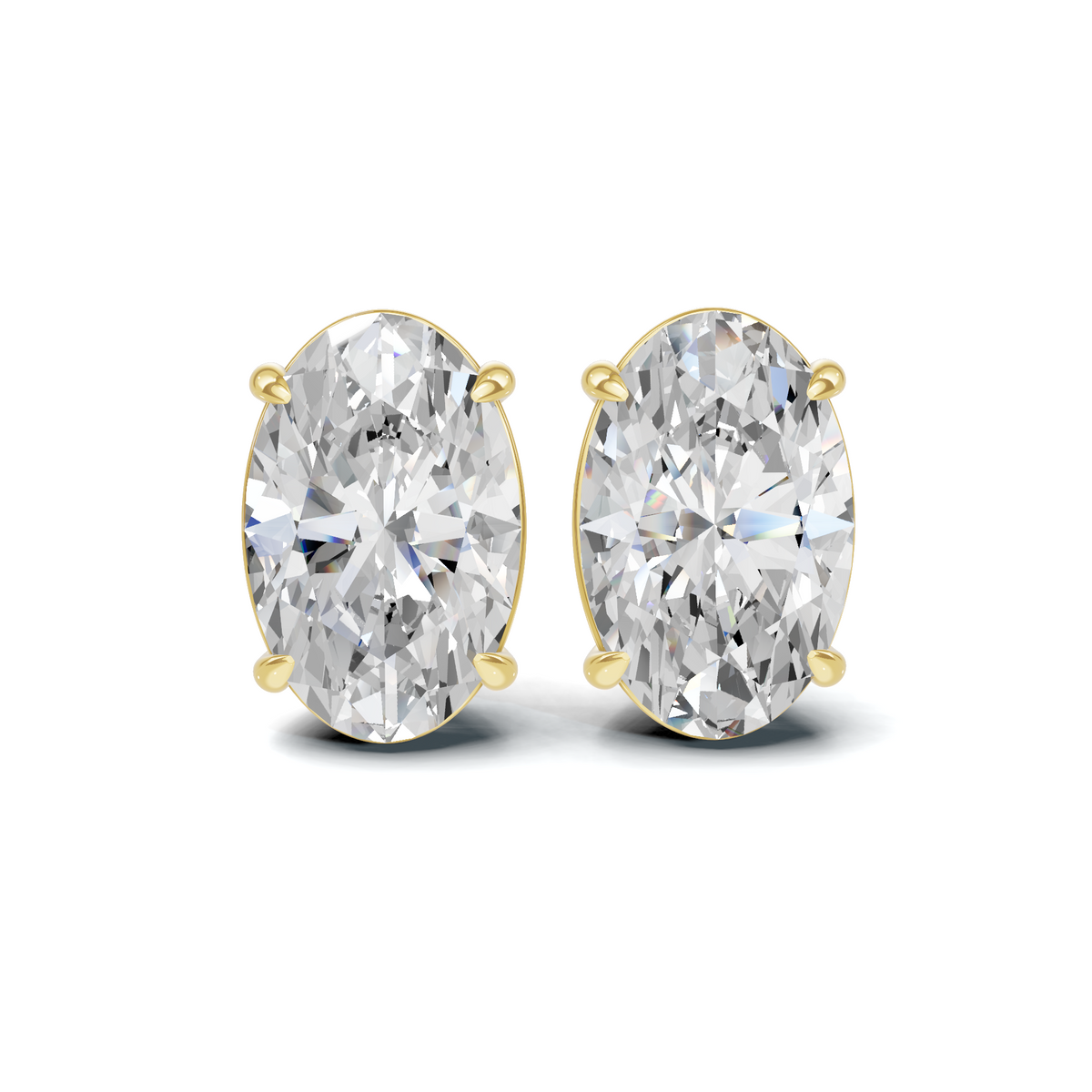 Classic Oval Brilliant Four Prong Studs
