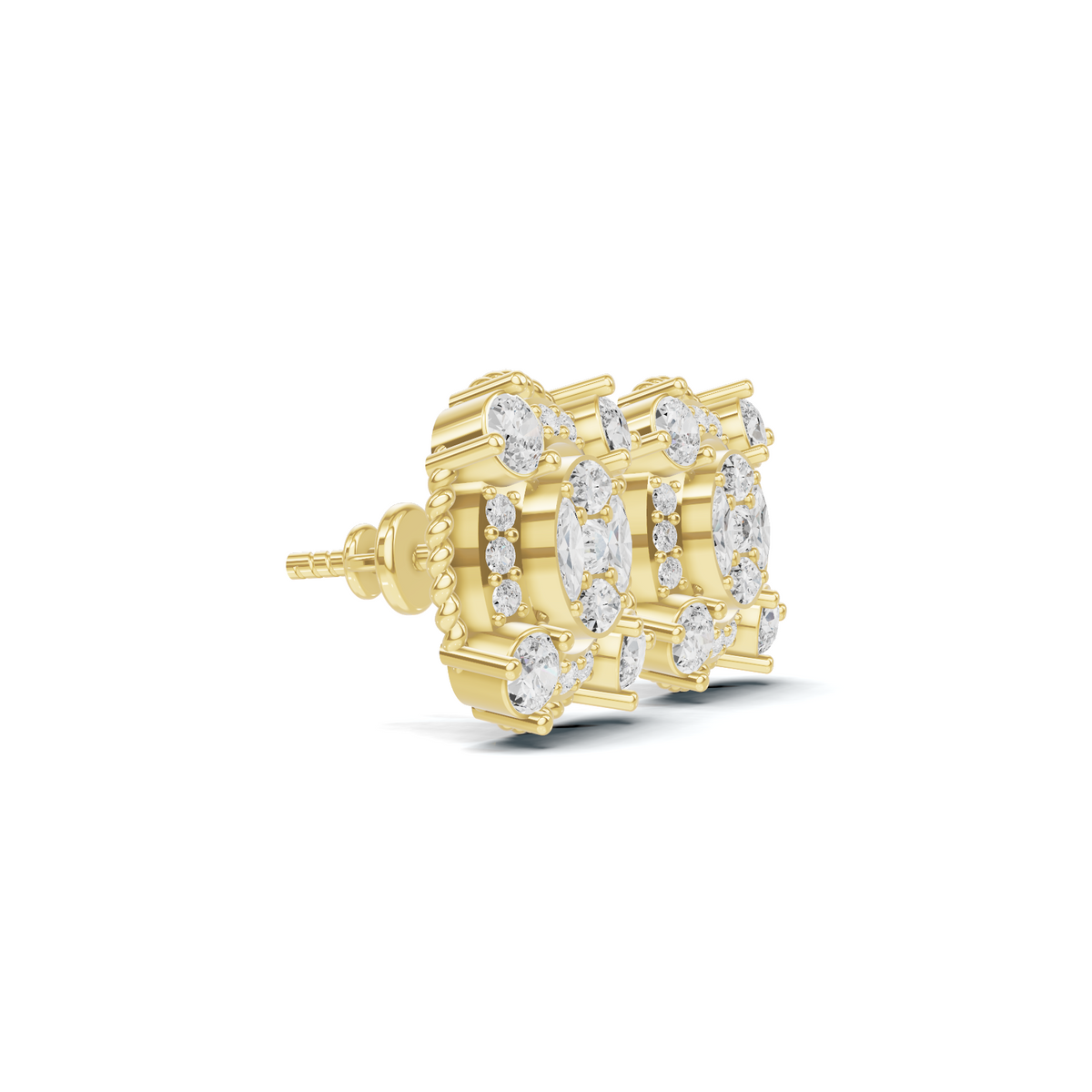 Vibrant Marquise Cluster Stud Earrings