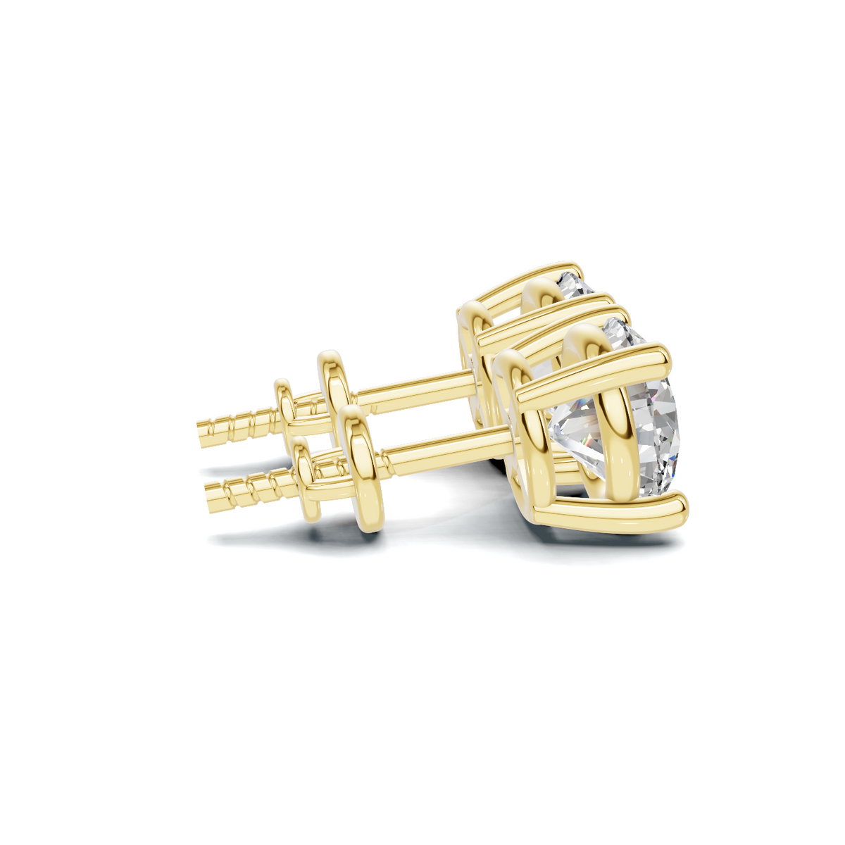 Classic Four-Prong Round Diamond Solitaire Studs