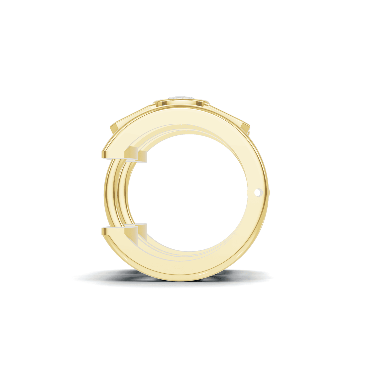 Gilded Emerald and Round Diamond Hoops