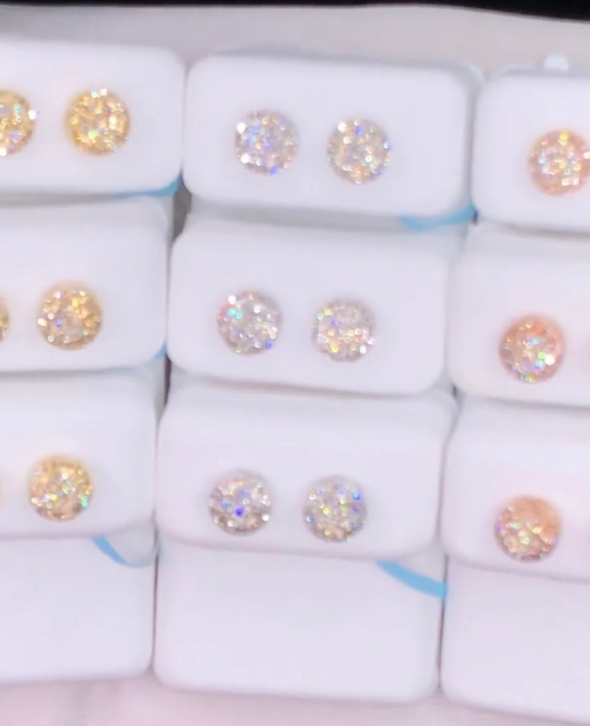 New cluster diamond earrings