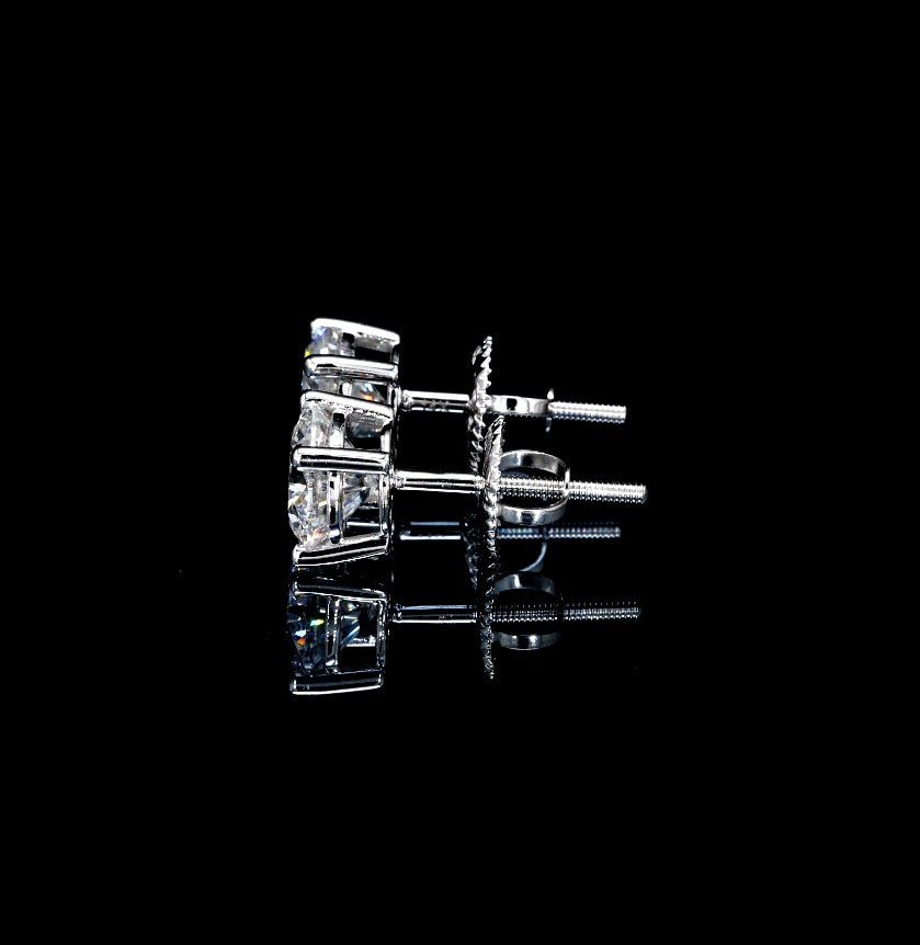 14K WHITE GOLD LAB DIAMOND STUDS