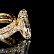 14k GOLD RADIANT CUT LAB ENGAGEMENT RING