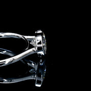 14K white gold heart shaped LAB ENGAGEMENT RING