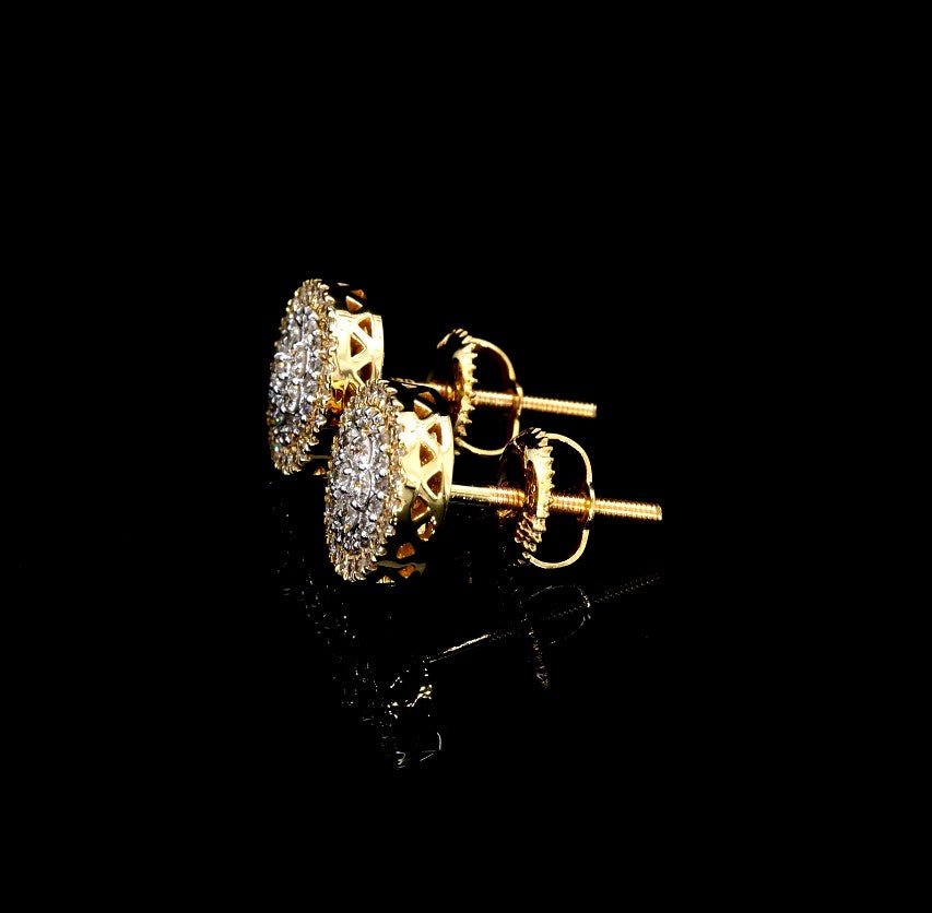 14k gold diamond VVS earrings