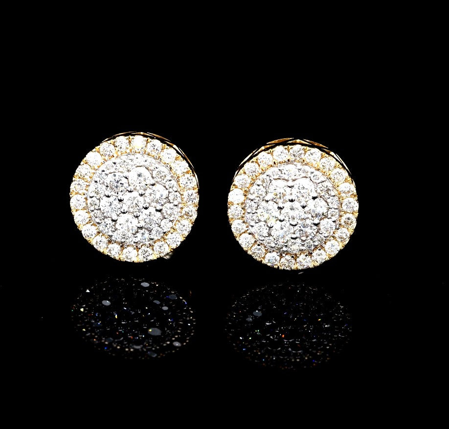 14k gold diamond VVS earrings