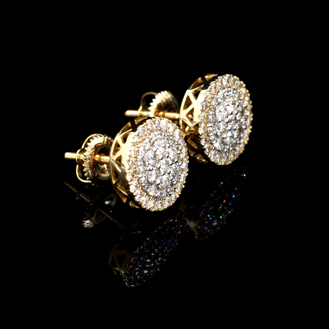 14k gold diamond VVS earrings