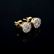 14k gold stud diamond VVS earrings