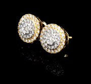 14k gold cake diamond VVS earrings