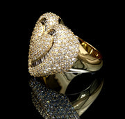 SOLID GOLD DIAMOND HEART VS RING