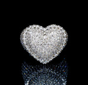 SOLID GOLD DIAMOND VVS HEART RING