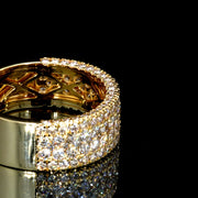 YELLOW GOLD DIAMOND BAND VVS RING