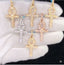 14k solid gold diamond Ankh pendant 1.10Cts