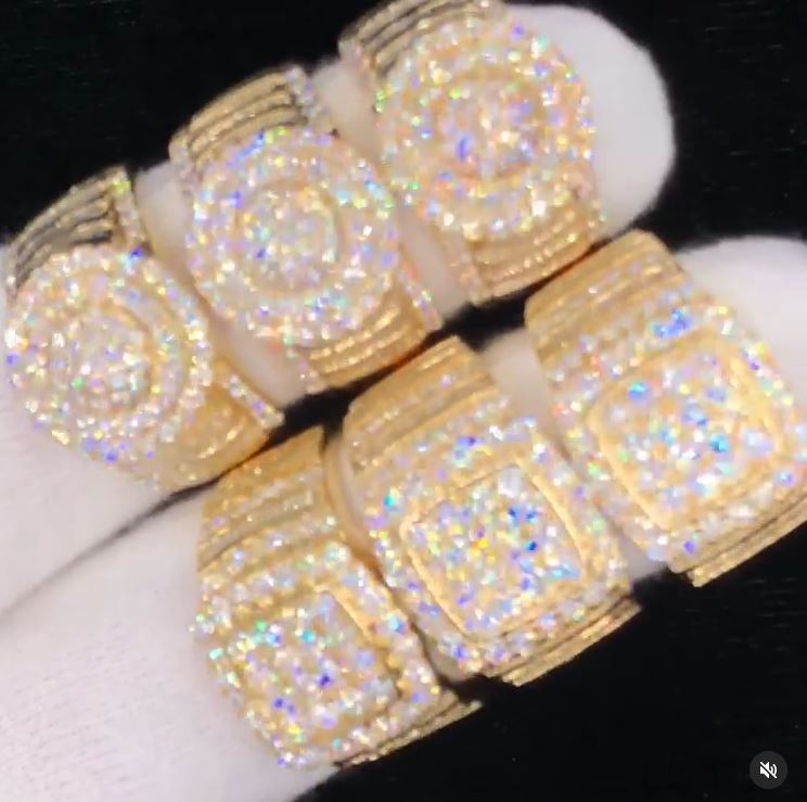 New Cake Rings Solid 14k gold diamond cake rings