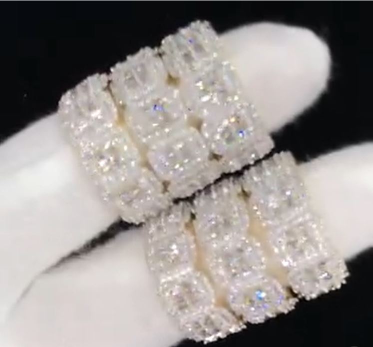 New Baguettey Bands Solid 14k yellow gold diamond rings 1.59Cts