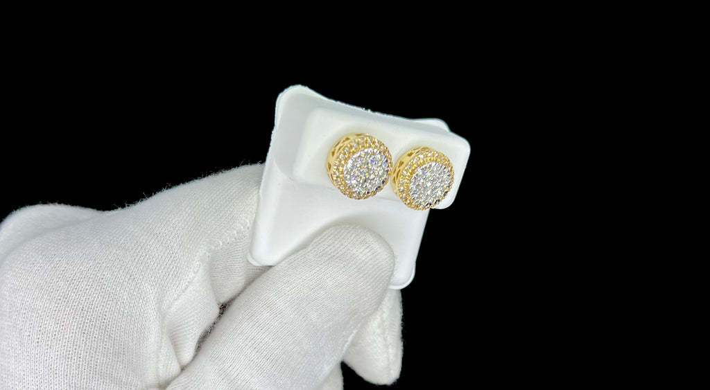 14k two tone VVS Diamond earrings