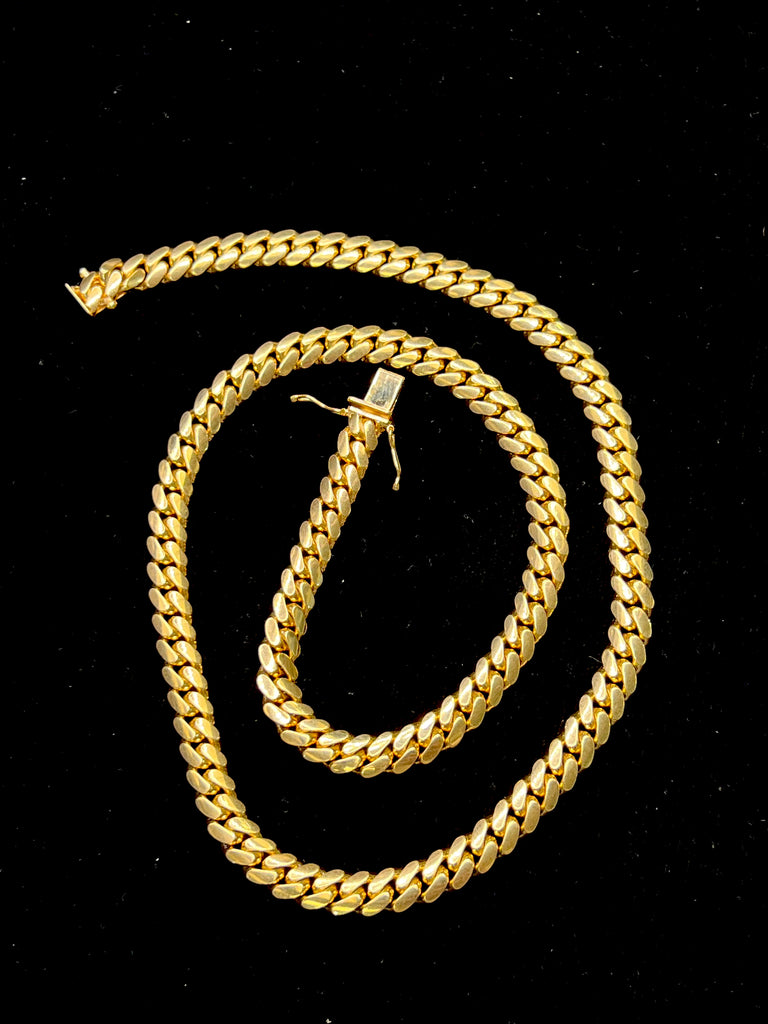 14k solid gold Miami Cuban link chain