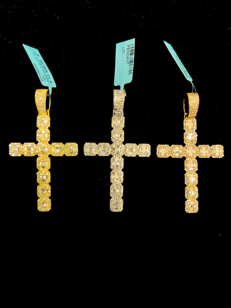 New 14k diamond cross pendants