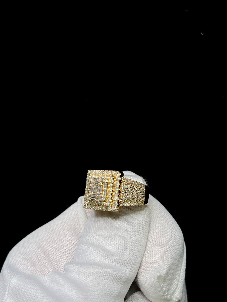 14k gold diamond chandelier ring