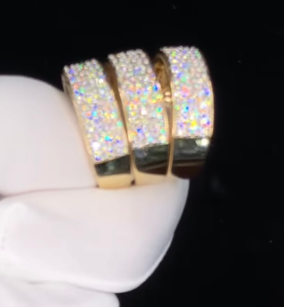 Solid 14k Gold VVS Diamond band rings