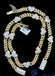 Two tone diamond heart chain and heart bracelet